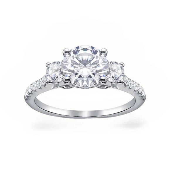 Cubic Zirconia Ring, Gorgeous Elegant the Nicest I Have Seen! Size 6 or 7.5 - Picture 3 of 4